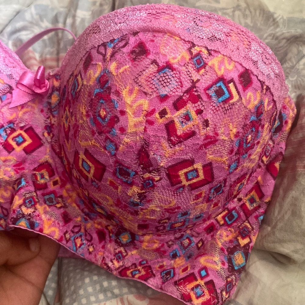 Multiple color bra mainly pink (size 34D)
